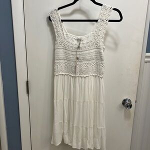 Jessica Simpson Crochet White Dress